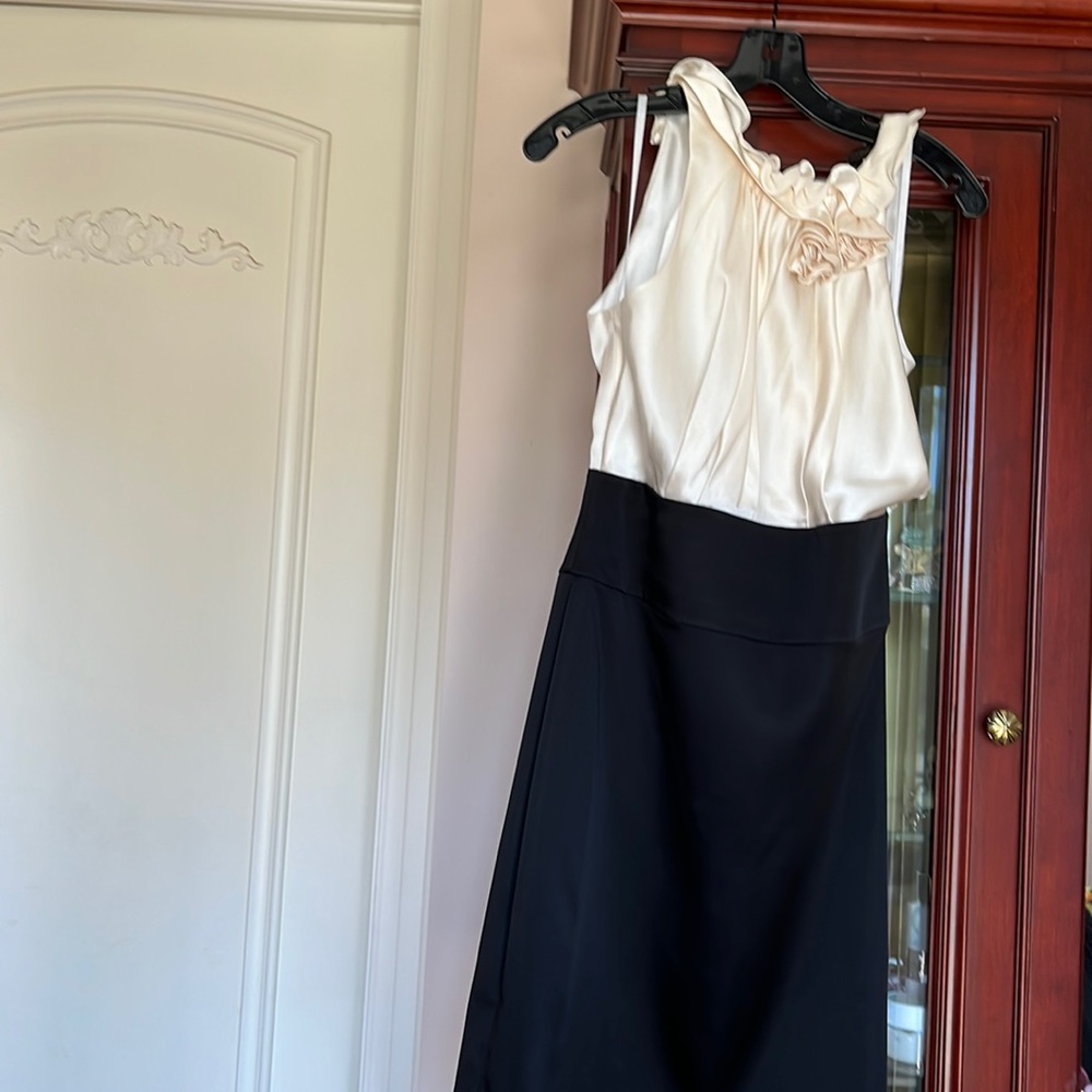 Bcbg maxazria cocktail dress in black and white